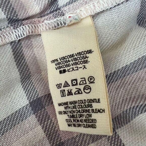 Free People Tops Free People Charlie Ruffle Plaid Mockneck Blouse size XS - Picture 5 of 7